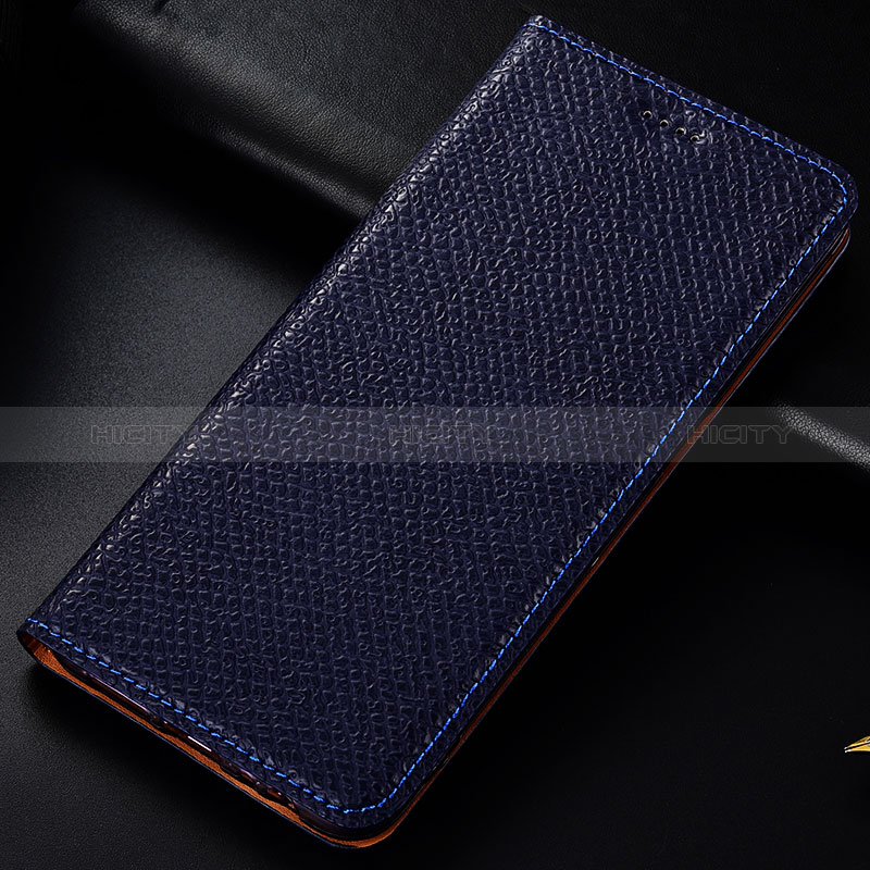 Coque Portefeuille Livre Cuir Etui Clapet H15P pour Samsung Galaxy A42 5G Bleu Plus