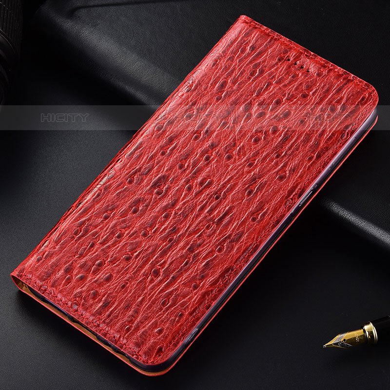 Coque Portefeuille Livre Cuir Etui Clapet H18P pour Oppo Reno6 Z 5G Rouge Plus