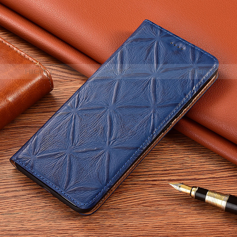 Coque Portefeuille Livre Cuir Etui Clapet H19P pour Samsung Galaxy M02s Bleu Plus