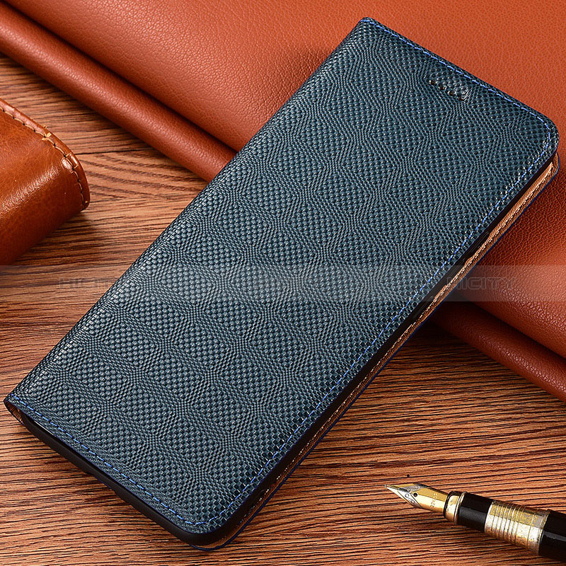 Coque Portefeuille Livre Cuir Etui Clapet H20P pour OnePlus 10 Pro 5G Bleu Plus