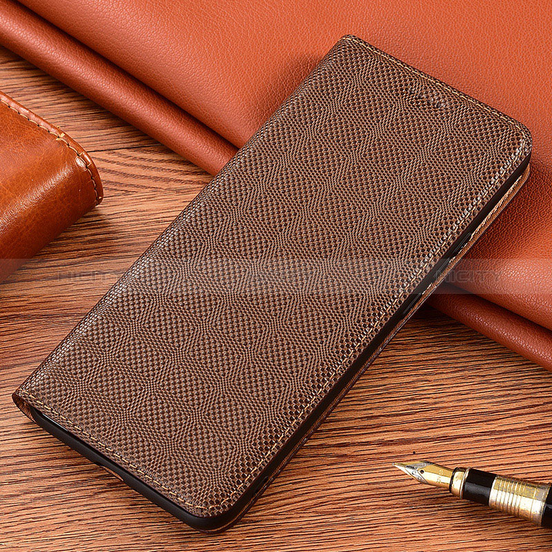 Coque Portefeuille Livre Cuir Etui Clapet H20P pour Xiaomi Redmi Note 13 5G Marron Plus