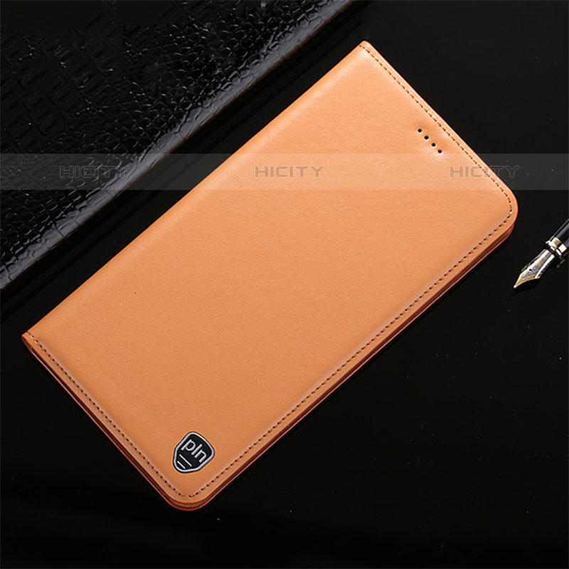 Coque Portefeuille Livre Cuir Etui Clapet H21P pour Samsung Galaxy M32 4G Orange Plus
