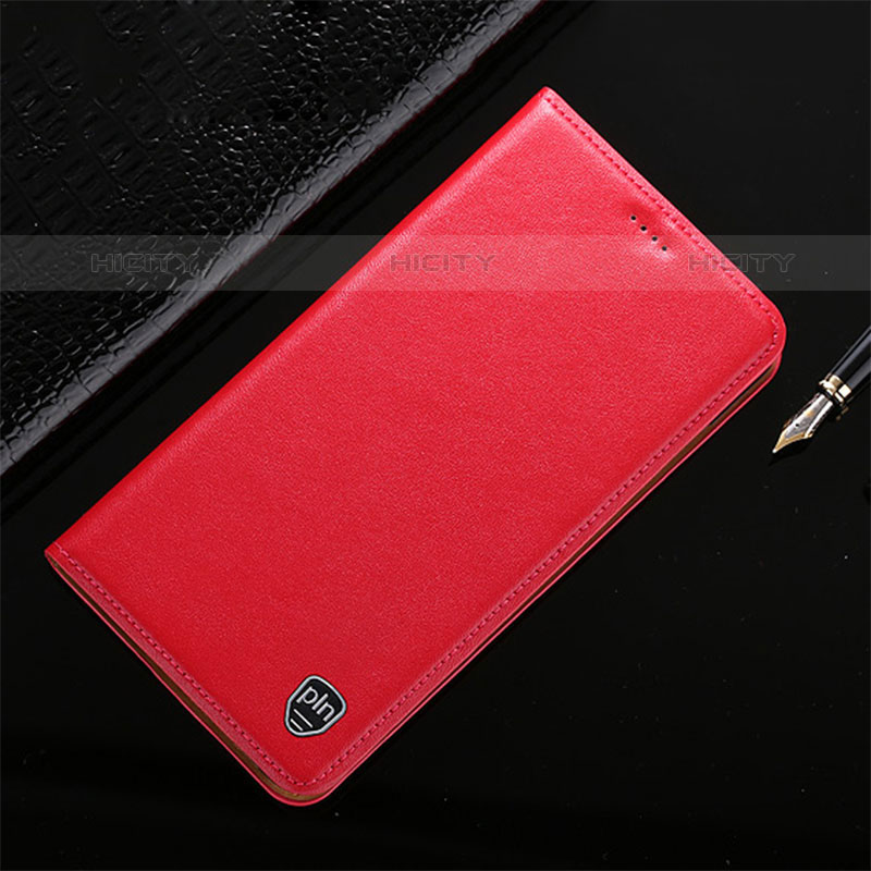 Coque Portefeuille Livre Cuir Etui Clapet H21P pour Samsung Galaxy M33 5G Rouge Plus