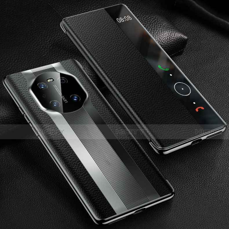 Coque Portefeuille Livre Cuir Etui Clapet K01 pour Huawei Mate 40E Pro 4G Noir Plus