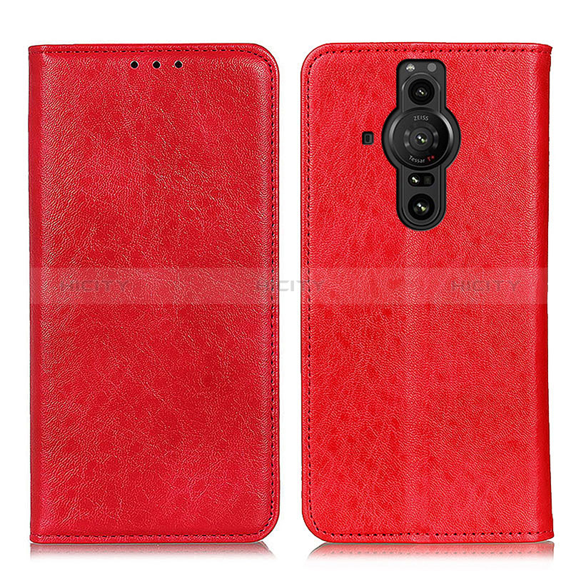 Coque Portefeuille Livre Cuir Etui Clapet K01Z pour Sony Xperia PRO-I Rouge Plus