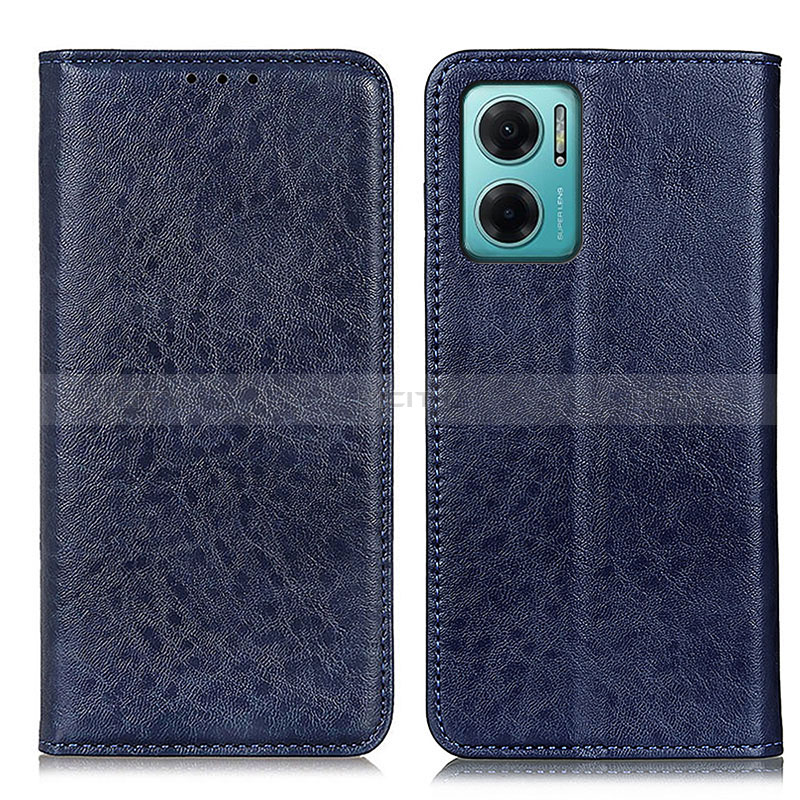 Coque Portefeuille Livre Cuir Etui Clapet K01Z pour Xiaomi Redmi 11 Prime 5G Bleu Plus