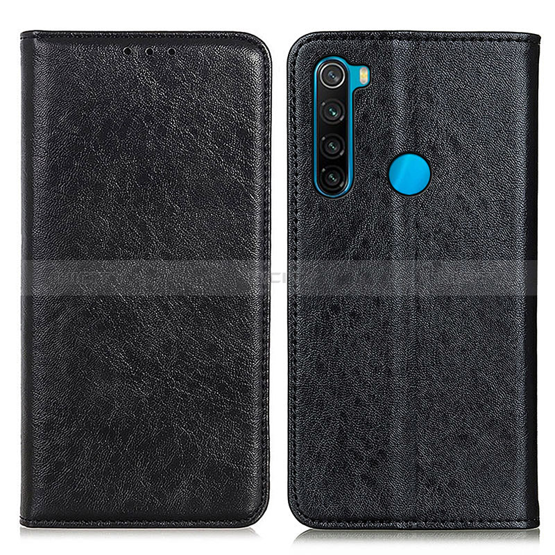 Coque Portefeuille Livre Cuir Etui Clapet K01Z pour Xiaomi Redmi Note 8 (2021) Noir Plus