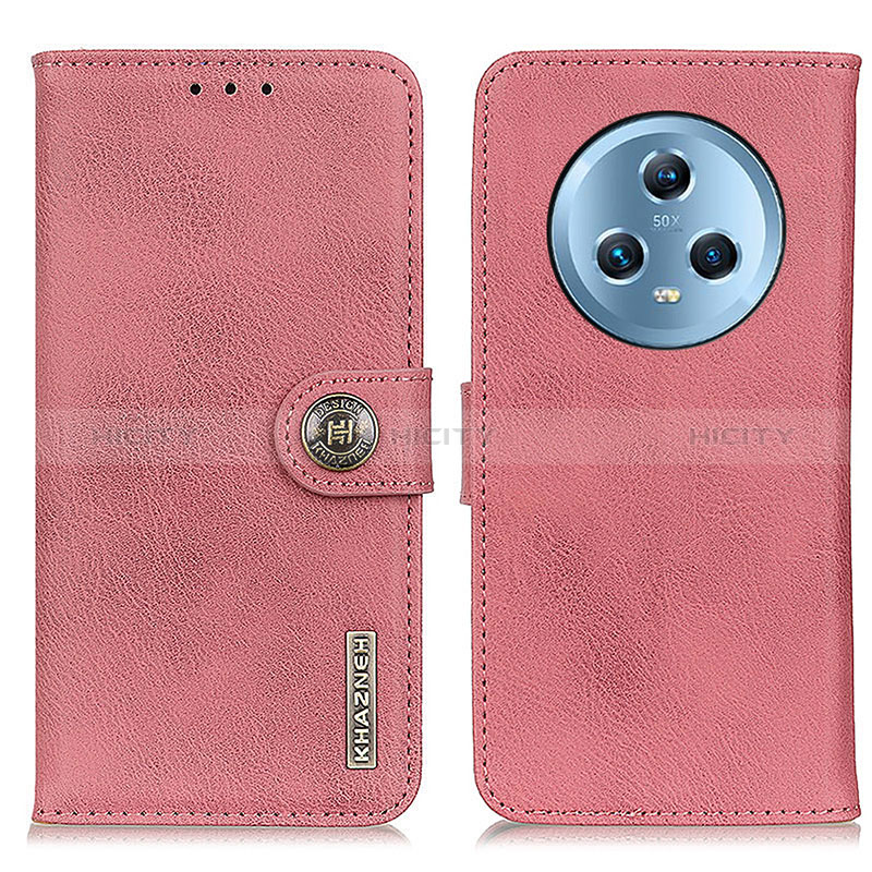Coque Portefeuille Livre Cuir Etui Clapet K02Z pour Huawei Honor Magic5 5G Rose Plus