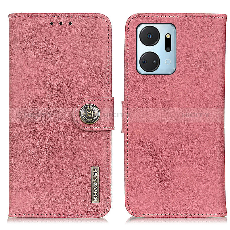 Coque Portefeuille Livre Cuir Etui Clapet K02Z pour Huawei Honor X7a Rose Plus