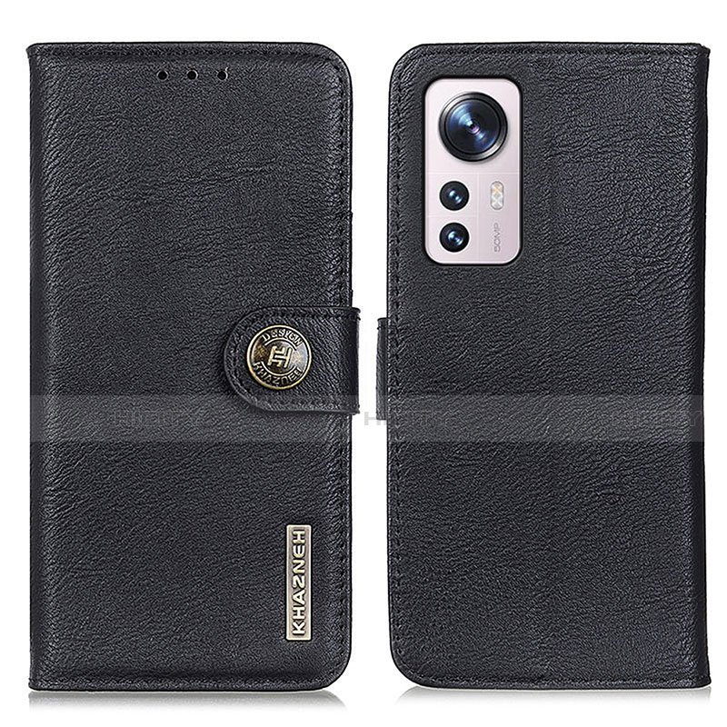 Coque Portefeuille Livre Cuir Etui Clapet K02Z pour Xiaomi Mi 12 5G Noir Plus