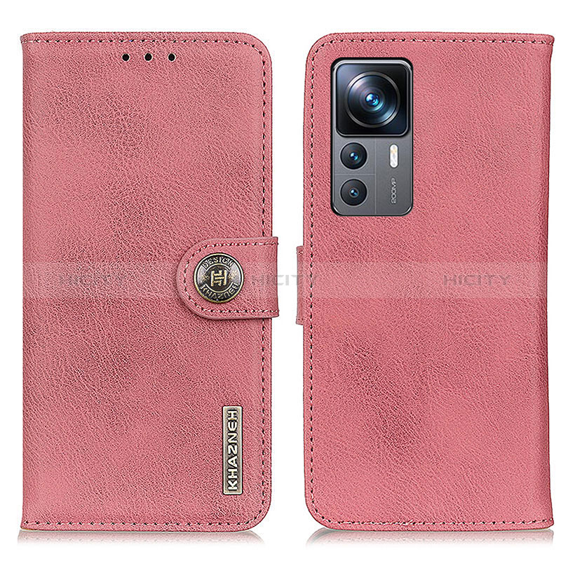 Coque Portefeuille Livre Cuir Etui Clapet K02Z pour Xiaomi Mi 12T 5G Rose Plus