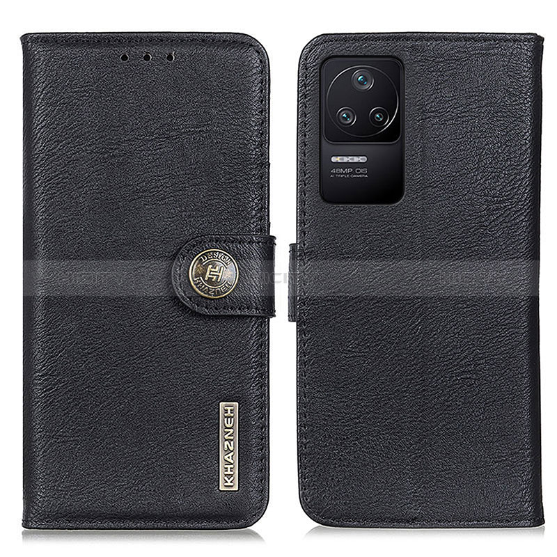 Coque Portefeuille Livre Cuir Etui Clapet K02Z pour Xiaomi Poco F4 5G Noir Plus