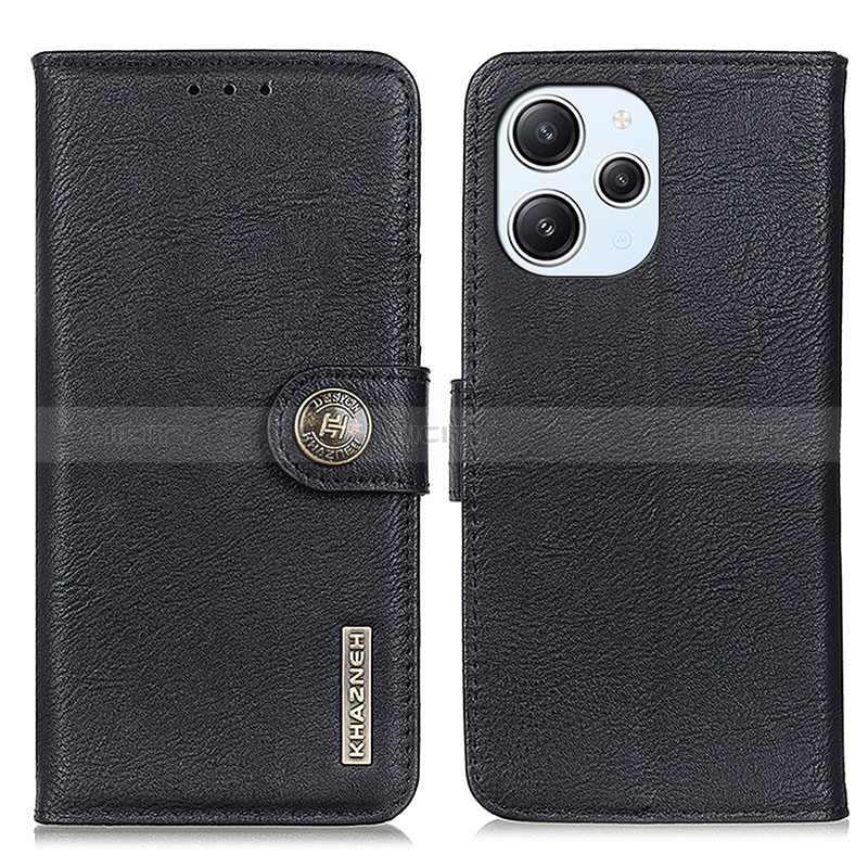 Coque Portefeuille Livre Cuir Etui Clapet K02Z pour Xiaomi Redmi 12 4G Noir Plus