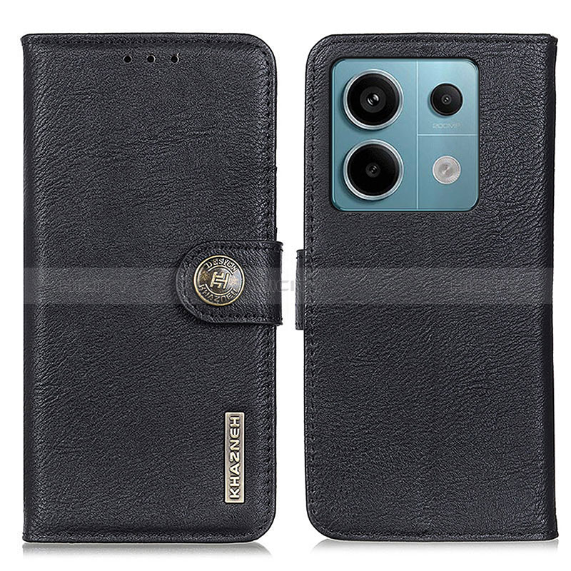 Coque Portefeuille Livre Cuir Etui Clapet K02Z pour Xiaomi Redmi Note 13 Pro 5G Noir Plus