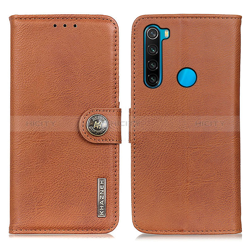 Coque Portefeuille Livre Cuir Etui Clapet K02Z pour Xiaomi Redmi Note 8 (2021) Marron Plus