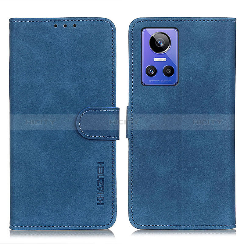 Coque Portefeuille Livre Cuir Etui Clapet K03Z pour Realme GT Neo3 5G Bleu Plus