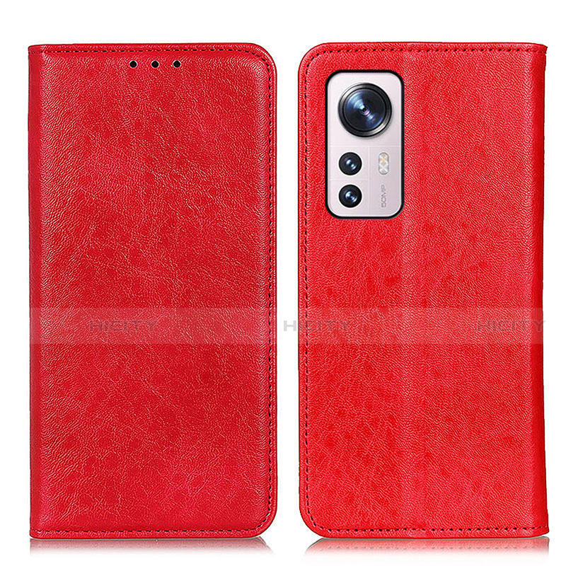 Coque Portefeuille Livre Cuir Etui Clapet K03Z pour Xiaomi Mi 12 5G Rouge Plus