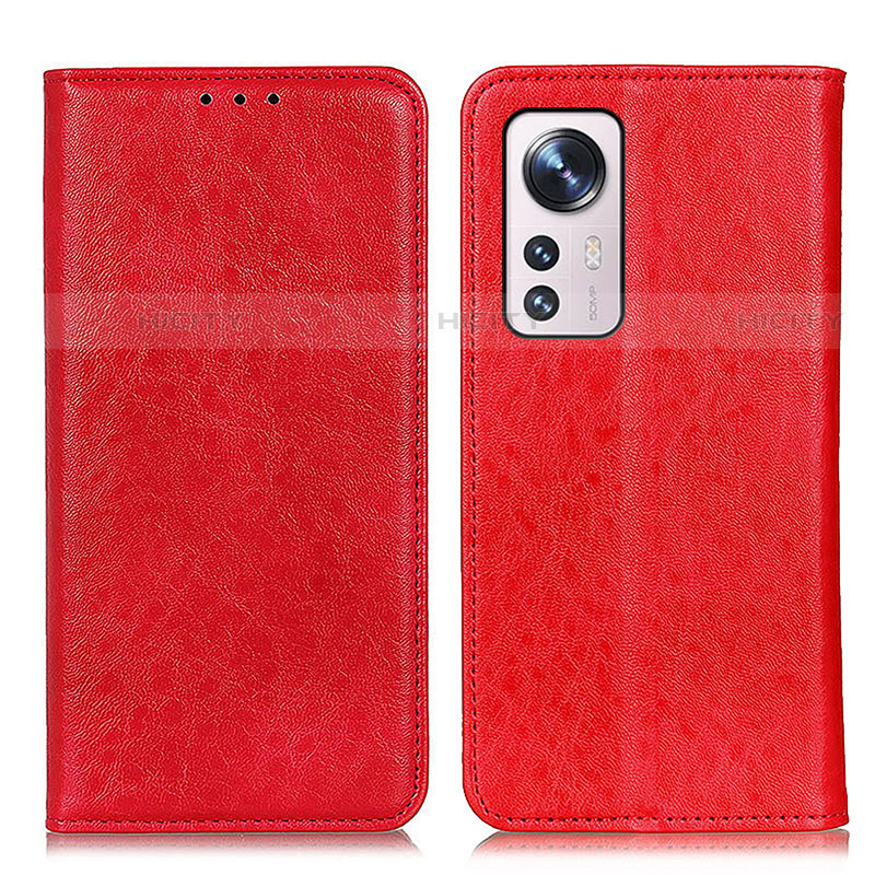 Coque Portefeuille Livre Cuir Etui Clapet K03Z pour Xiaomi Mi 12 Pro 5G Rouge Plus