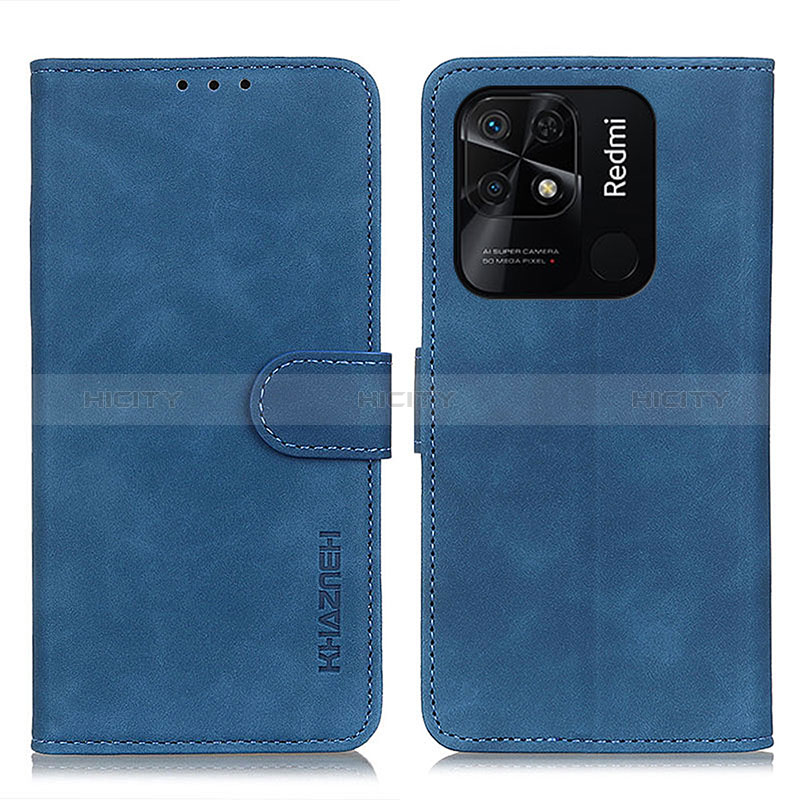 Coque Portefeuille Livre Cuir Etui Clapet K03Z pour Xiaomi Redmi 10 Power Bleu Plus