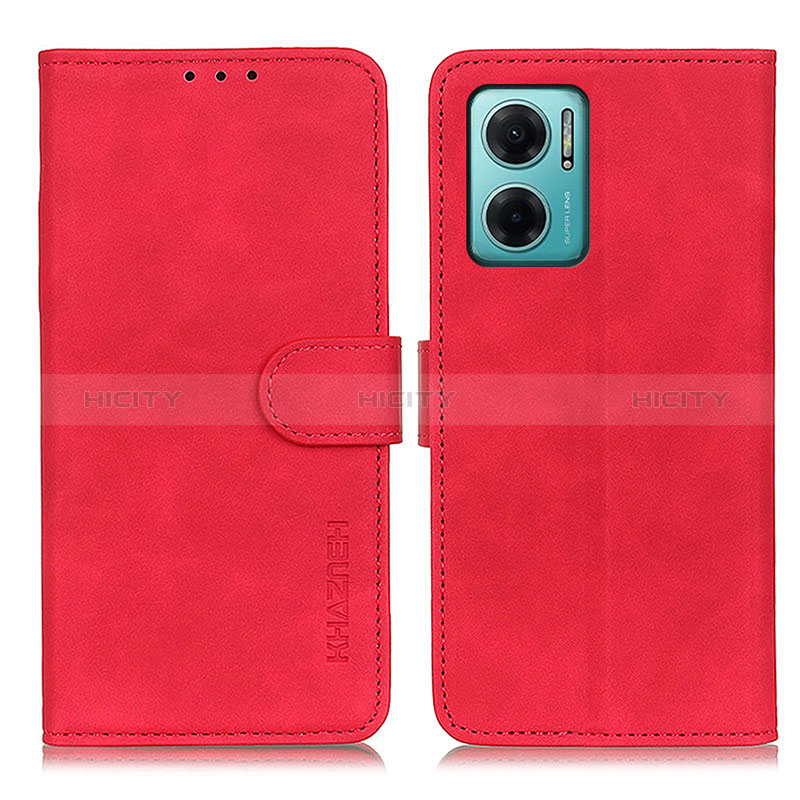 Coque Portefeuille Livre Cuir Etui Clapet K03Z pour Xiaomi Redmi 10 Prime Plus 5G Rouge Plus