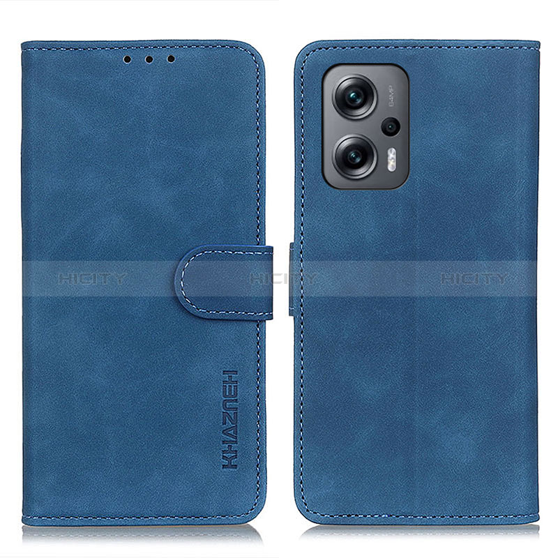 Coque Portefeuille Livre Cuir Etui Clapet K03Z pour Xiaomi Redmi Note 11T Pro+ Plus 5G Bleu Plus