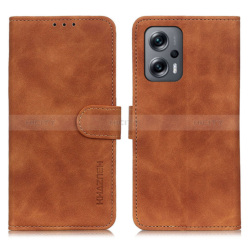 Coque Portefeuille Livre Cuir Etui Clapet K03Z pour Xiaomi Redmi Note 12T Pro 5G Marron Plus