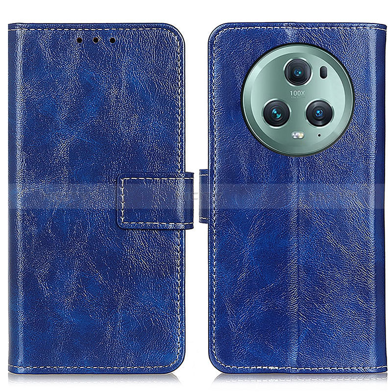 Coque Portefeuille Livre Cuir Etui Clapet K04Z pour Huawei Honor Magic5 Pro 5G Bleu Plus
