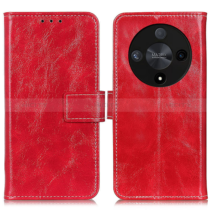 Coque Portefeuille Livre Cuir Etui Clapet K04Z pour Huawei Honor X9b 5G Rouge Plus