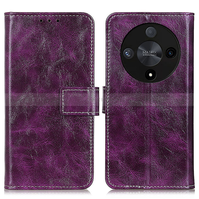 Coque Portefeuille Livre Cuir Etui Clapet K04Z pour Huawei Honor X9b 5G Violet Plus