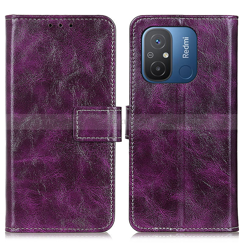 Coque Portefeuille Livre Cuir Etui Clapet K04Z pour Xiaomi Redmi 12C 4G Violet Plus