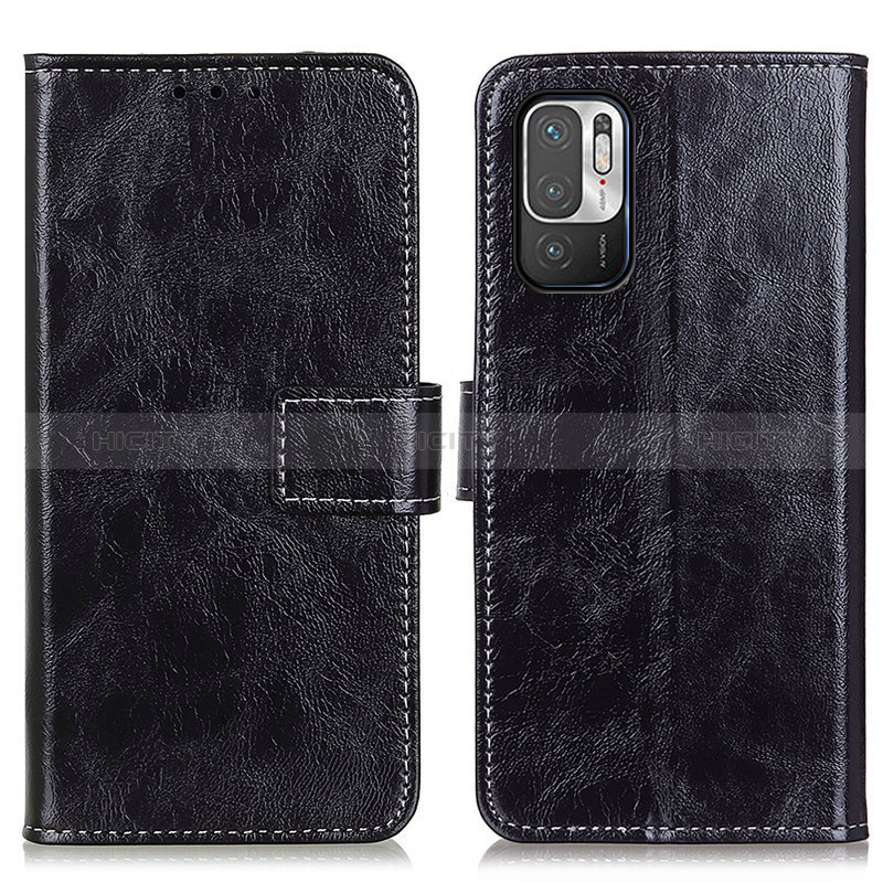 Coque Portefeuille Livre Cuir Etui Clapet K04Z pour Xiaomi Redmi Note 10T 5G Noir Plus