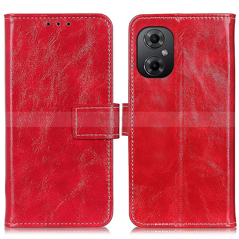 Coque Portefeuille Livre Cuir Etui Clapet K04Z pour Xiaomi Redmi Note 11R 5G Rouge Plus
