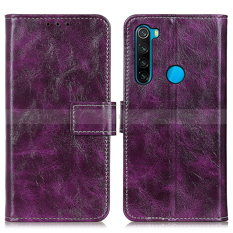 Coque Portefeuille Livre Cuir Etui Clapet K04Z pour Xiaomi Redmi Note 8 (2021) Violet Plus
