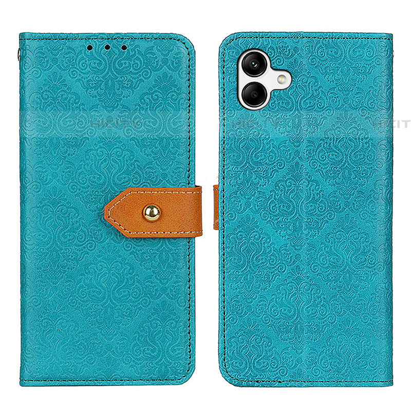 Coque Portefeuille Livre Cuir Etui Clapet K05Z pour Samsung Galaxy A04E Vert Plus