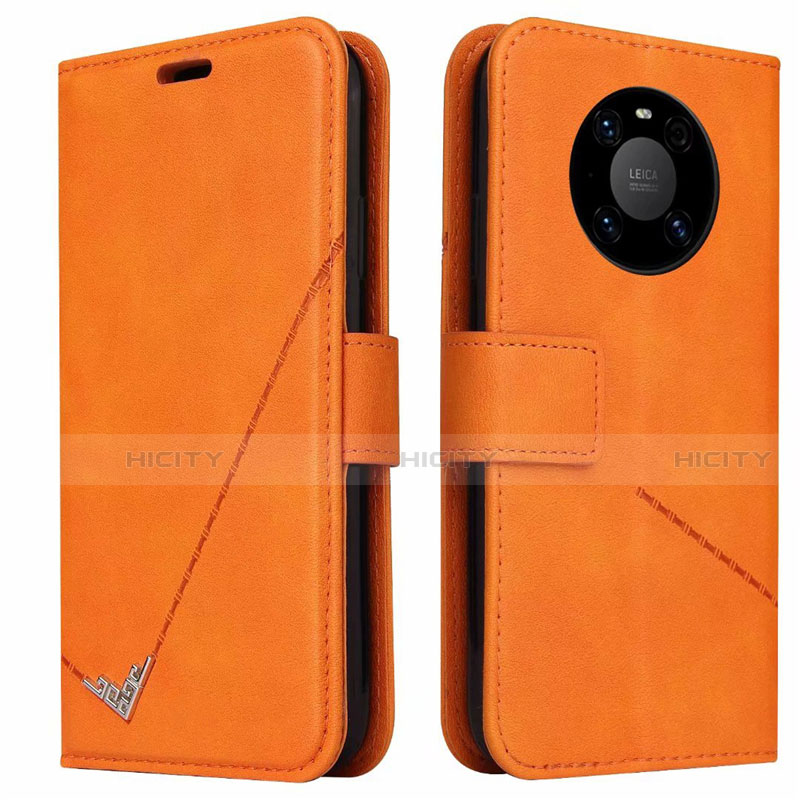 Coque Portefeuille Livre Cuir Etui Clapet K06 pour Huawei Mate 40E Pro 5G Orange Plus