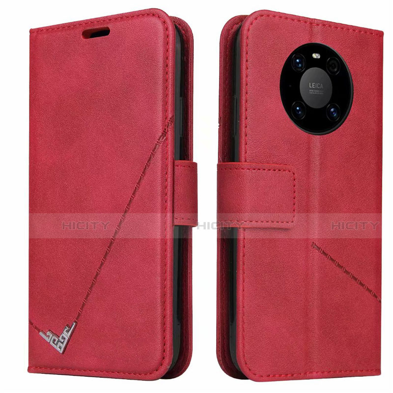 Coque Portefeuille Livre Cuir Etui Clapet K06 pour Huawei Mate 40E Pro 5G Rouge Plus