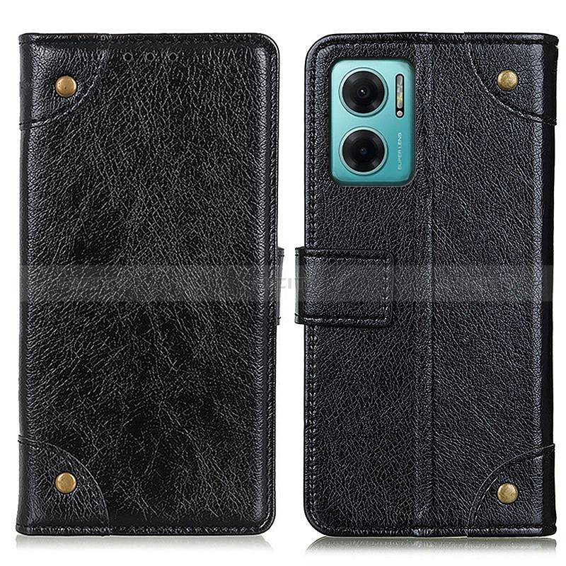 Coque Portefeuille Livre Cuir Etui Clapet K06Z pour Xiaomi Redmi Note 11E 5G Noir Plus