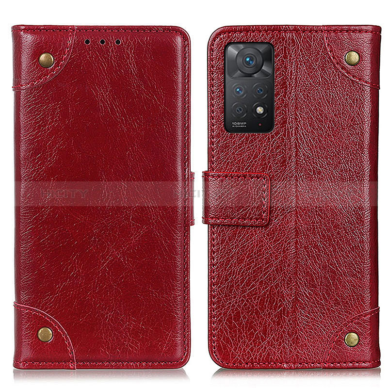 Coque Portefeuille Livre Cuir Etui Clapet K06Z pour Xiaomi Redmi Note 12 Pro 4G Rouge Plus