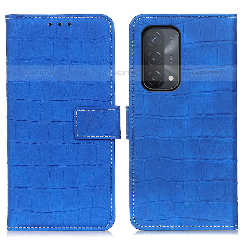 Coque Portefeuille Livre Cuir Etui Clapet K07Z pour OnePlus Nord N200 5G Bleu Plus