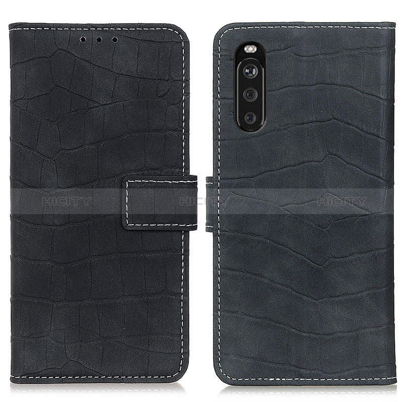 Coque Portefeuille Livre Cuir Etui Clapet K07Z pour Sony Xperia 10 III Noir Plus