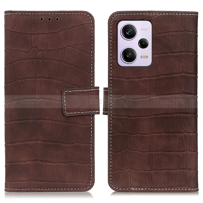 Coque Portefeuille Livre Cuir Etui Clapet K07Z pour Xiaomi Redmi Note 12 Pro 5G Marron Plus