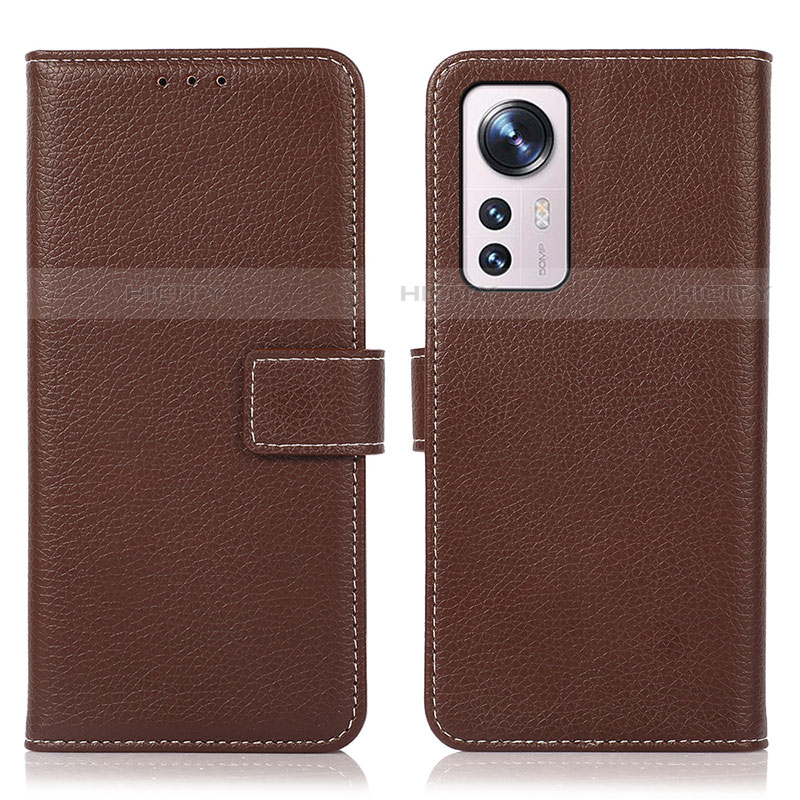 Coque Portefeuille Livre Cuir Etui Clapet K08Z pour Xiaomi Mi 12 Pro 5G Marron Plus