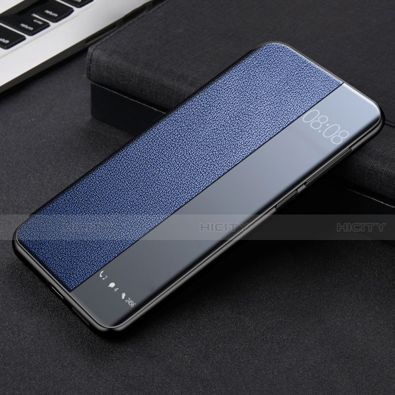 Coque Portefeuille Livre Cuir Etui Clapet K09 pour Huawei Mate 40E Pro 4G Bleu Plus