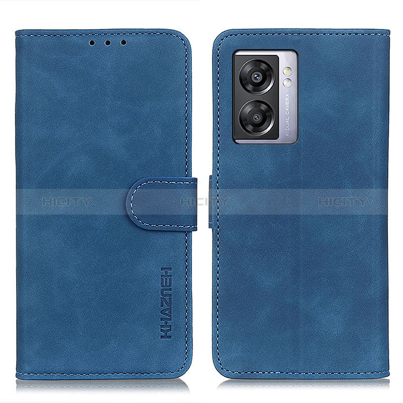 Coque Portefeuille Livre Cuir Etui Clapet K09Z pour Oppo A56S 5G Bleu Plus