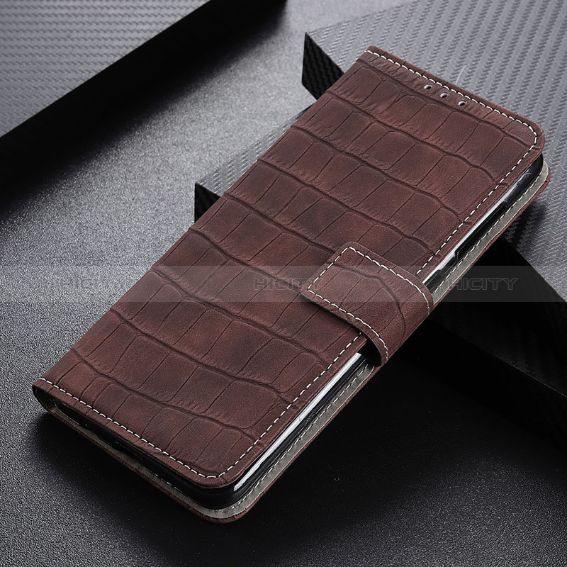 Coque Portefeuille Livre Cuir Etui Clapet KZ7 pour Huawei Honor X7a Marron Plus