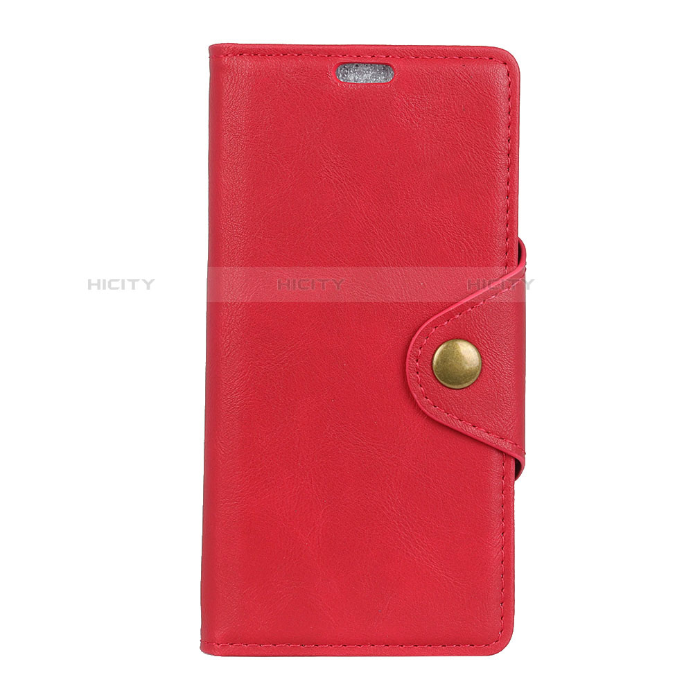Coque Portefeuille Livre Cuir Etui Clapet L01 pour Alcatel 3 Rouge Plus