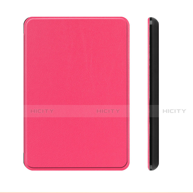 Coque Portefeuille Livre Cuir Etui Clapet L01 pour Amazon Kindle Paperwhite 6 inch Rose Rouge Plus
