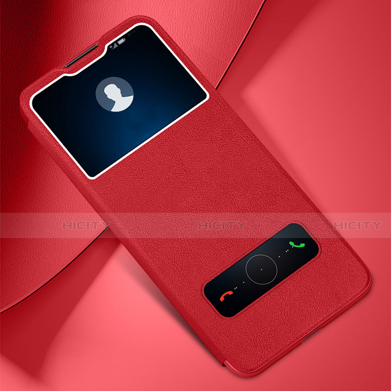 Coque Portefeuille Livre Cuir Etui Clapet L01 pour Huawei Honor 30 Lite 5G Rouge Plus