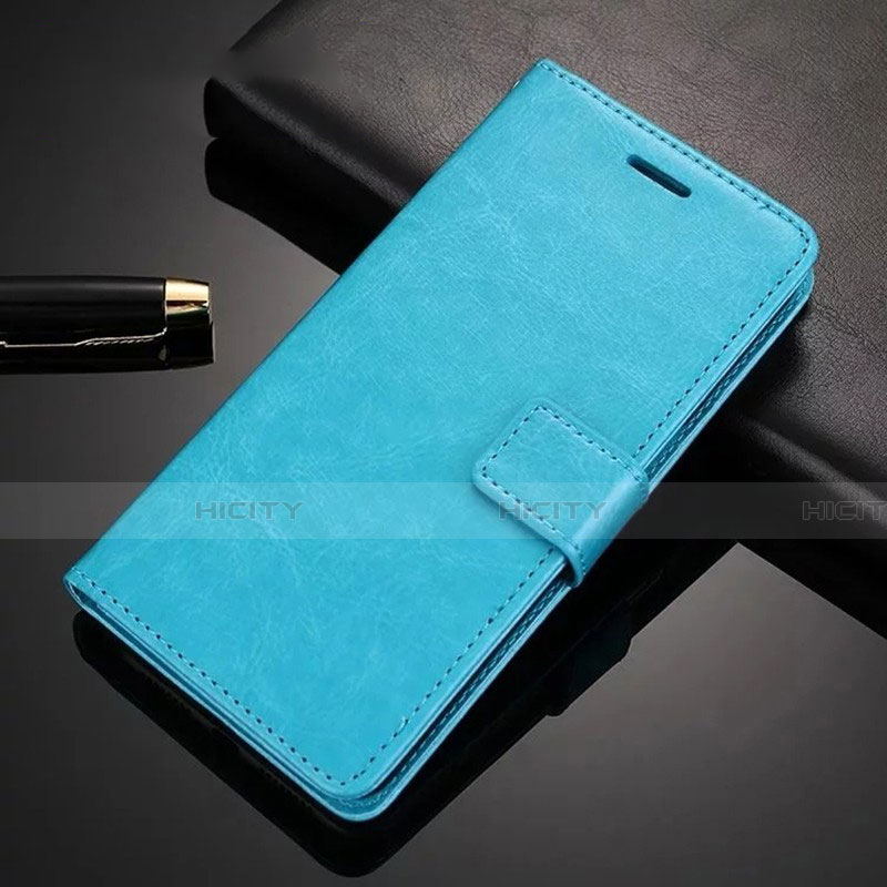 Coque Portefeuille Livre Cuir Etui Clapet L01 pour Huawei Honor 9X Bleu Ciel Plus