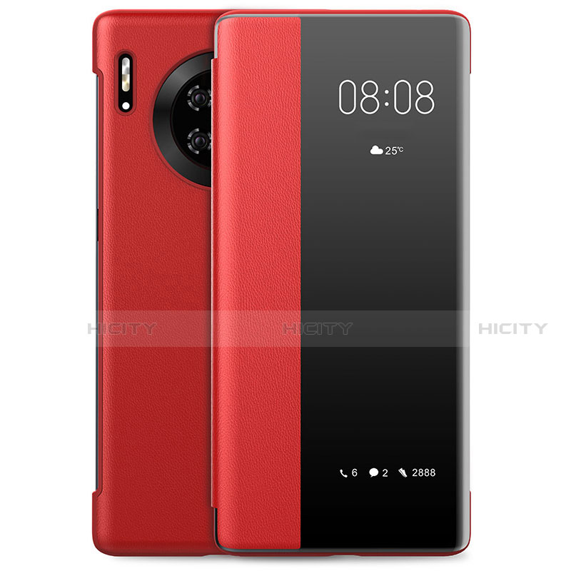 Coque Portefeuille Livre Cuir Etui Clapet L01 pour Huawei Mate 30 Pro Rouge Plus